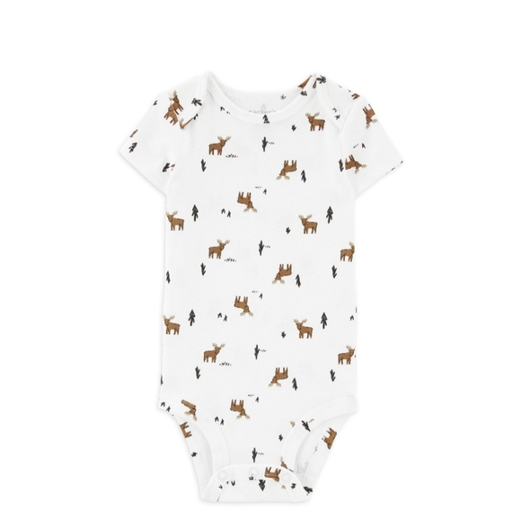 Carter's Child of Mine Baby Boy Size 12M Cardigan Outfit Set, 3-Piece Moose NWT - Picture 3 of 4